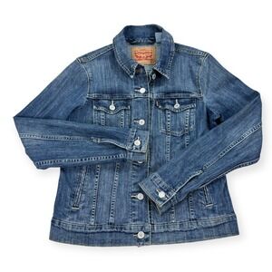 Levi's Denim Jacket Women's Medium Blue Trucker Medium Wash Western